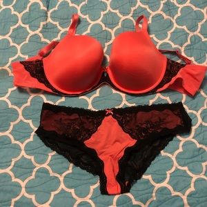 Torrid Pink & Black Bra & Panty Set